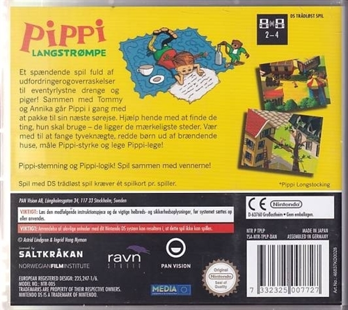 Pippi Langstrømpe Nintendo DS (dansk) (A Grade) (Genbrug)2